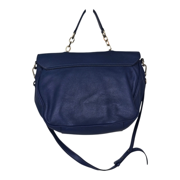 Authentic Versace Leather Shoulder Crossbody Bag Women Blue Removeable Strap - Picture 3 of 13